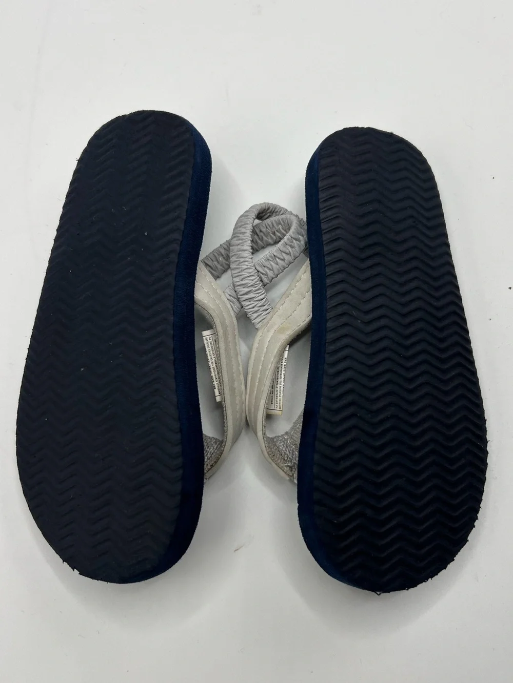 Carter's Navy Nautical Print Flip Flops with Gray Straps